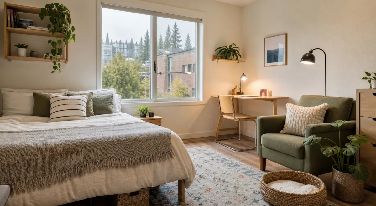 Furnished one-bedroom student apartment near the University of Washington
